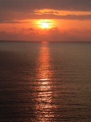 sunset over the sea
