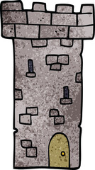 cartoon doodle castle tower