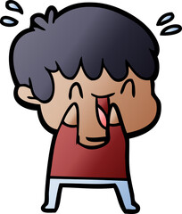 cartoon laughing boy