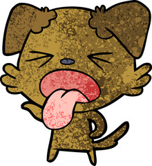 cartoon disgusted dog