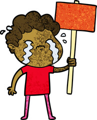 cartoon man crying