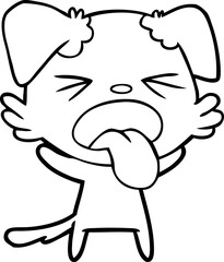 cartoon disgusted dog