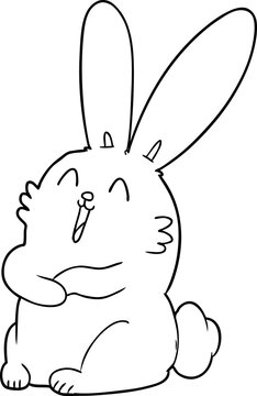 cartoon laughing bunny rabbit