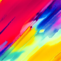 Fototapeta premium bright colorful abstract watercolor background with generative AI