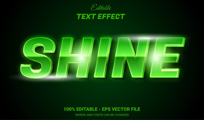 Shine 3d style editable text effect template