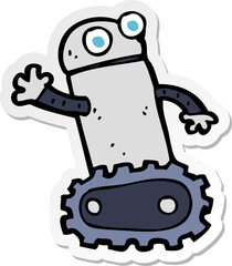 sticker of a cartoon robot
