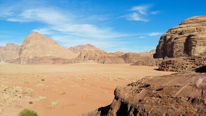 With a caravan in the Wadi Rum desert, Jordan
