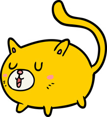 cartoon happy cat