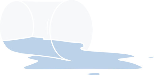 hand drawn cartoon doodle of a spilt glass