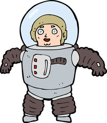 cartoon space man © lineartestpilot