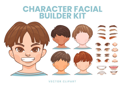 Boy Character Avatar Builder Kit