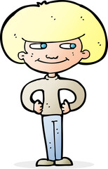 cartoon boy with hands on hips