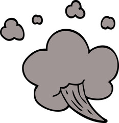 cartoon doodle whooshing cloud