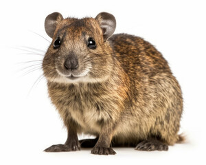 photo of dassie rat isolated on white background. Generative AI