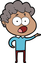 cartoon man gasping in surprise