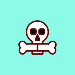 Skulls and crossbones. Skulls with crossbones icons collection isolated on white background. Death logo, symbol, sign. Pirate symbol. Vector graphic. EPS 10