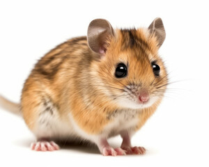 photo of desert dormouse isolated on white background. Generative AI