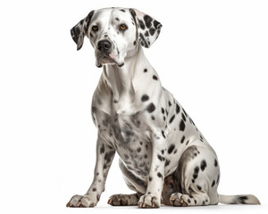 photo of Dalmatian isolated on white background. Generative AI