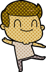 cartoon happy man