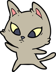 confused cartoon cat