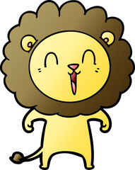 laughing lion cartoon