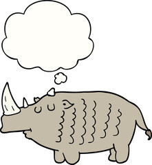 cartoon rhinoceros with thought bubble