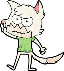 cartoon annoyed fox