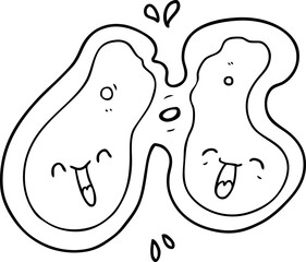 cartoon cell dividing