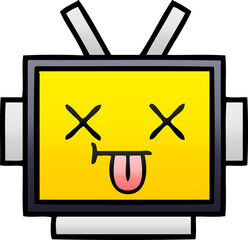 gradient shaded cartoon of a robot head