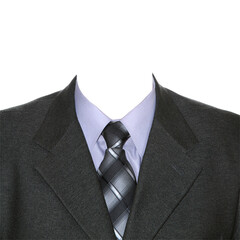 Men's business suit on a white background.