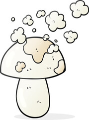 freehand drawn cartoon mushroom