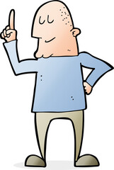 cartoon man pointing finger