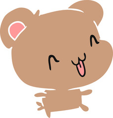 cartoon illustration kawaii cute happy bear