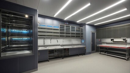 Digital illustration of a morgue, generative AI