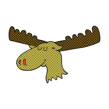 freehand drawn cartoon moose