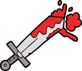 bloody cartoon sword