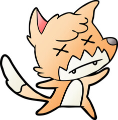 cartoon dead fox