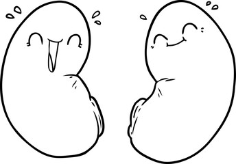 cartoon happy kidneys