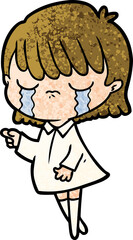 cartoon woman crying