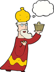 one of the three wise men with thought bubble
