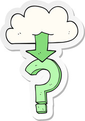 sticker of a cartoon download from the cloud