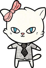 cute cartoon cat boss
