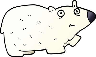 cartoon doodle polar bear