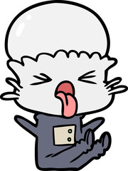 disgusted cartoon alien