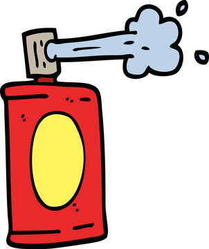 recommend clip art: hand drawn doodle style cartoon spray can