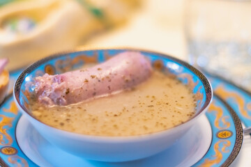 Traditional Polish food set on the table