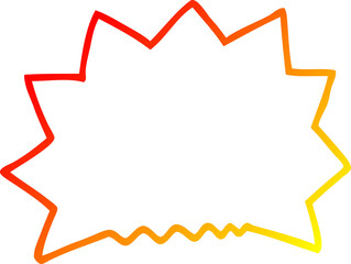 warm gradient line drawing of a cartoon big  bang explosion