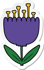 sticker of a cartoon flower