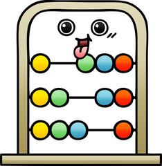 gradient shaded cartoon of a abacus