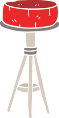 cartoon doodle breakfast stool